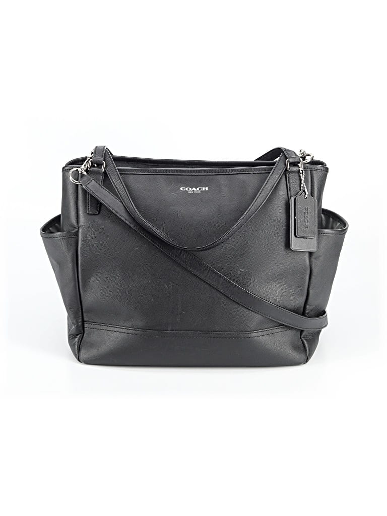 Pre-owned Coach Leather Tote Bag In Black