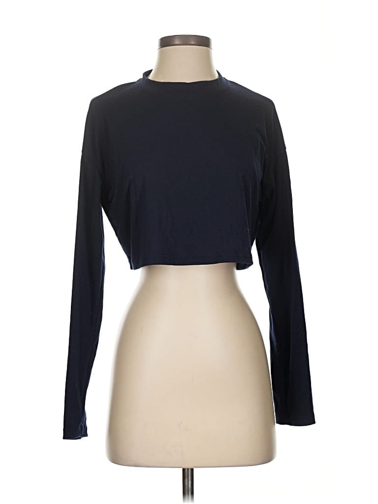 Pre-owned Shein Long Sleeve T-shirt In Black