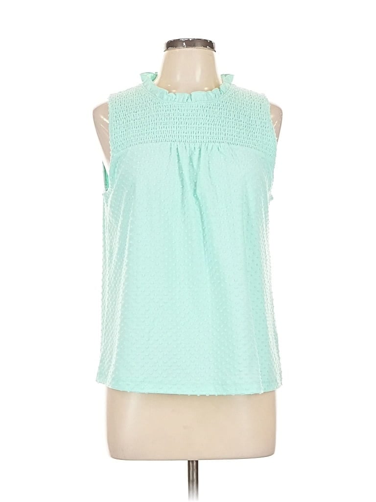 Pre-owned J.crew Factory Store Sleeveless Blouse In Green
