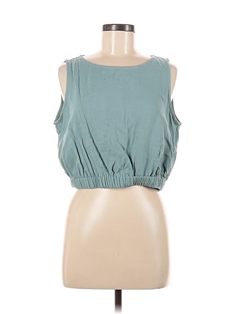 Pre-owned Unbranded Sleeveless T-shirt In Blue