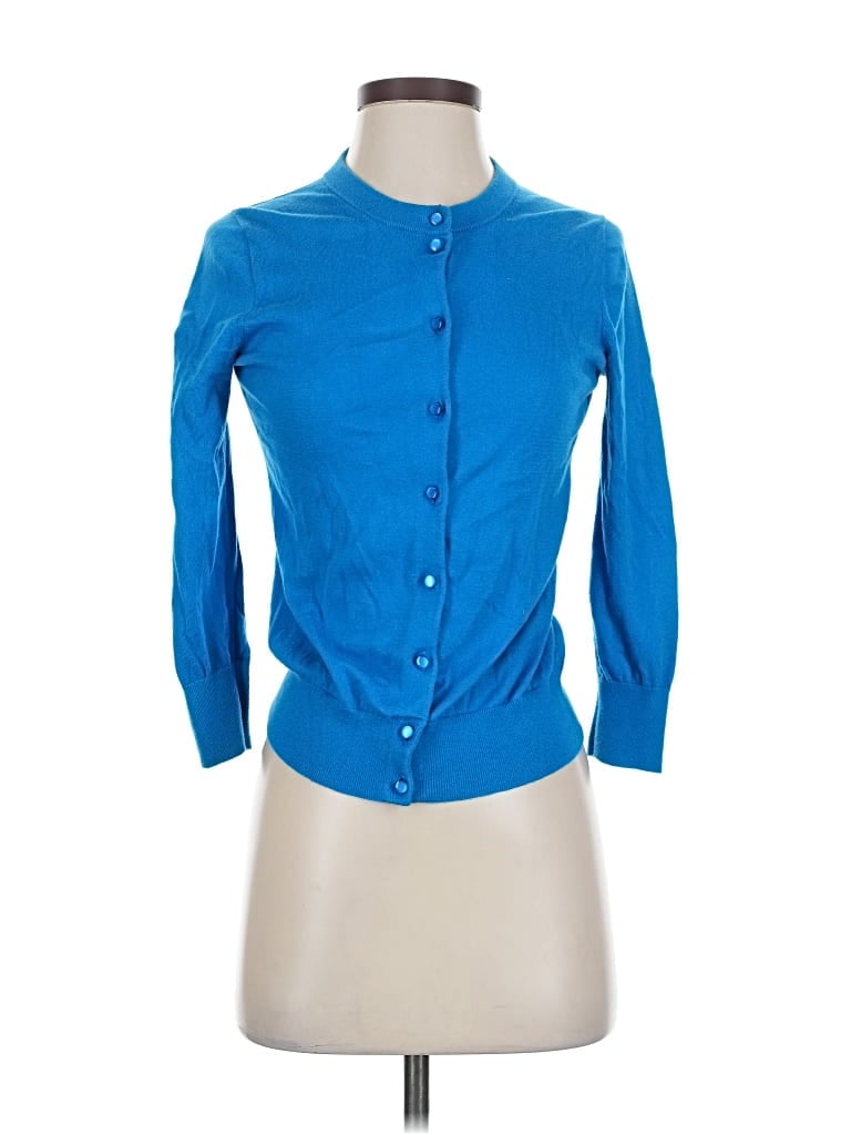 Pre-owned J.crew Factory Store Cardigan Sweater In Blue