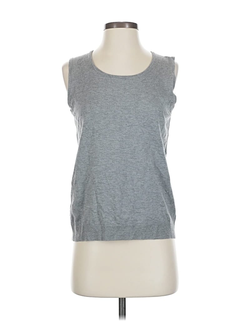 Pre-owned Ellen Tracy Sweater Vest In Gray