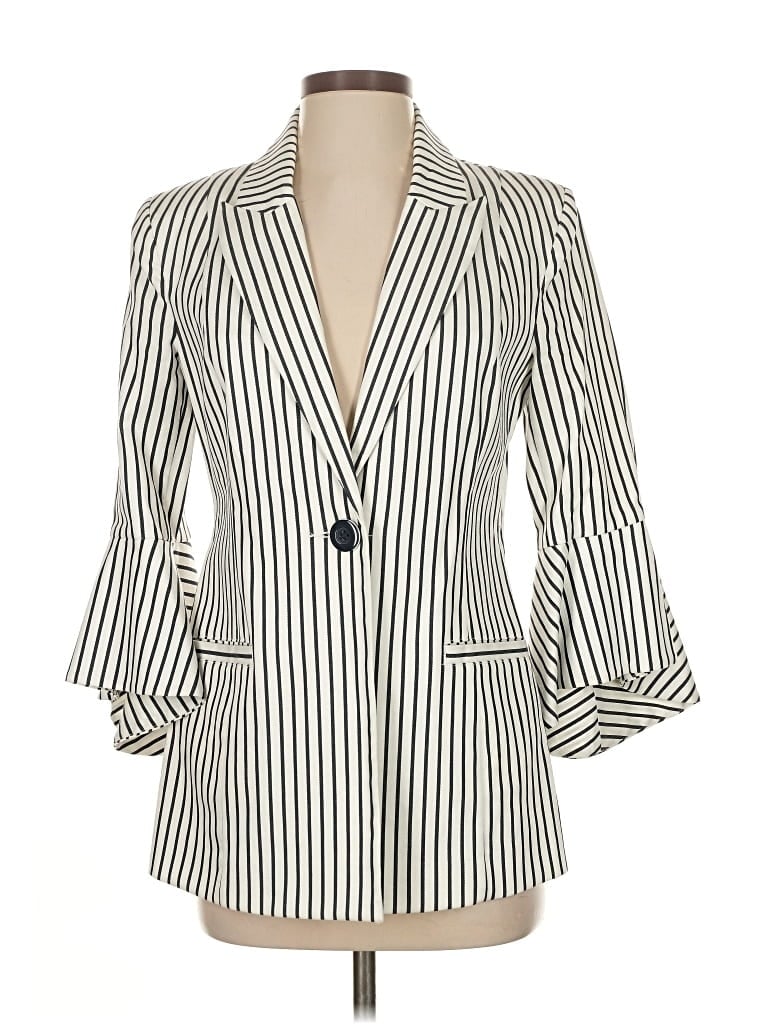 Pre-owned Cabi Blazer Jacket In White