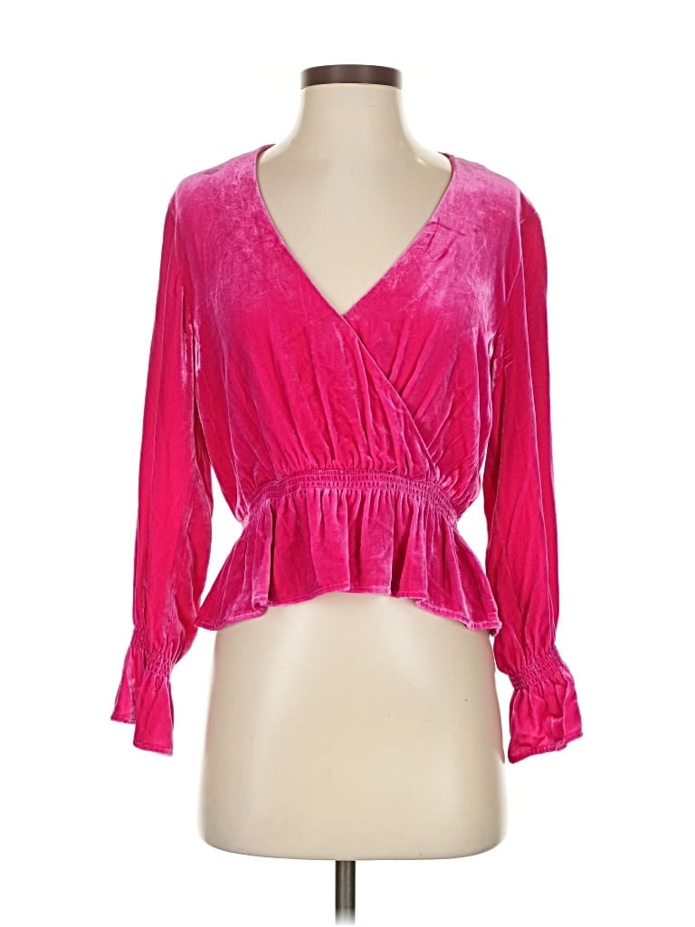 Pre-owned Intermix 3/4 Sleeve Blouse In Pink