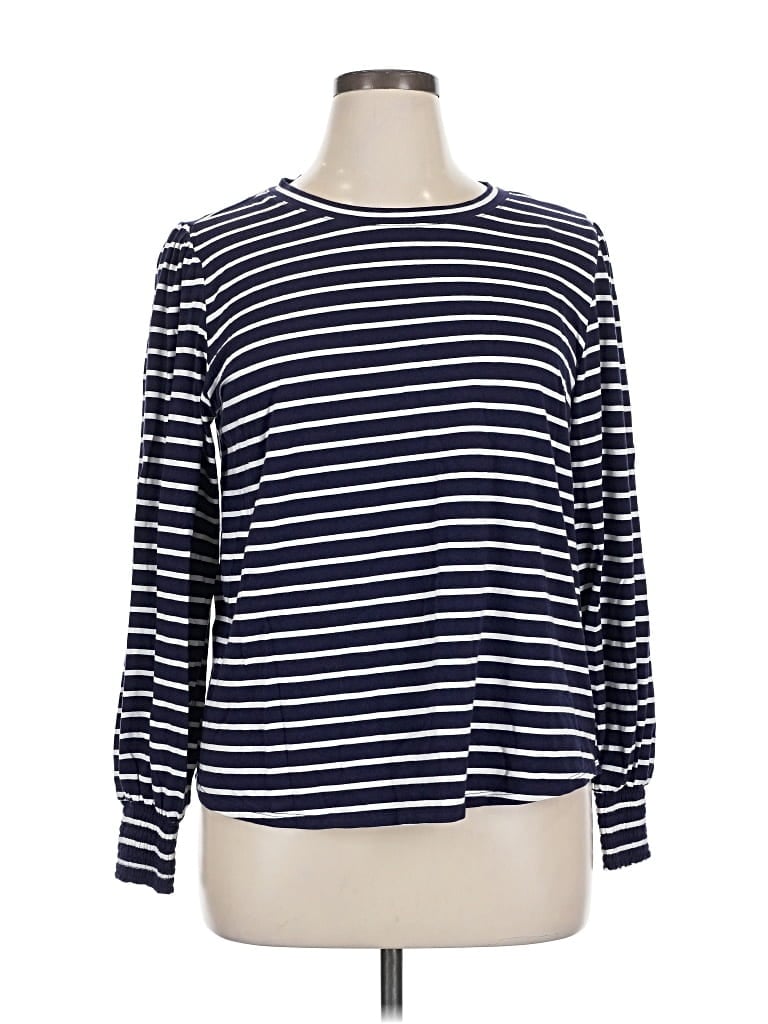 Pre-owned Lc Lauren Conrad Long Sleeve T-shirt In Blue