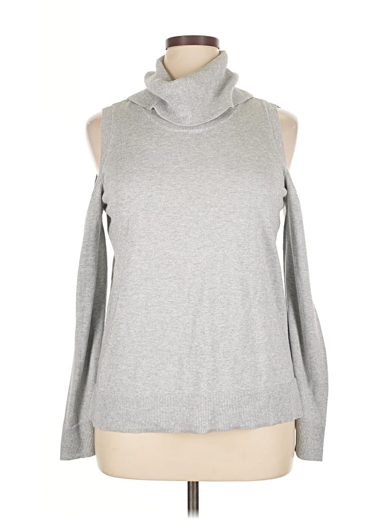 Pre-owned Assorted Brands Turtleneck Sweater In Gray