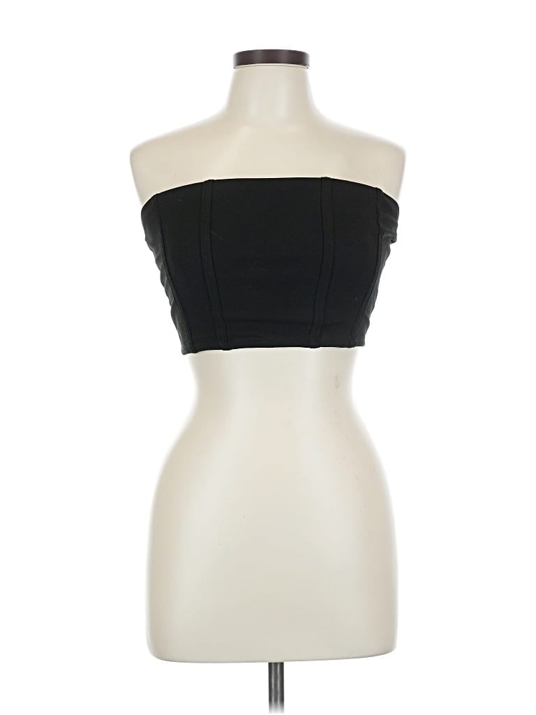 Pre-owned 21 Saints Sleeveless Top Black Strapless Neckline Tops