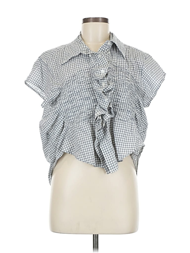 Pre-owned Bdg Sleeveless Button Down Shirt In Gray