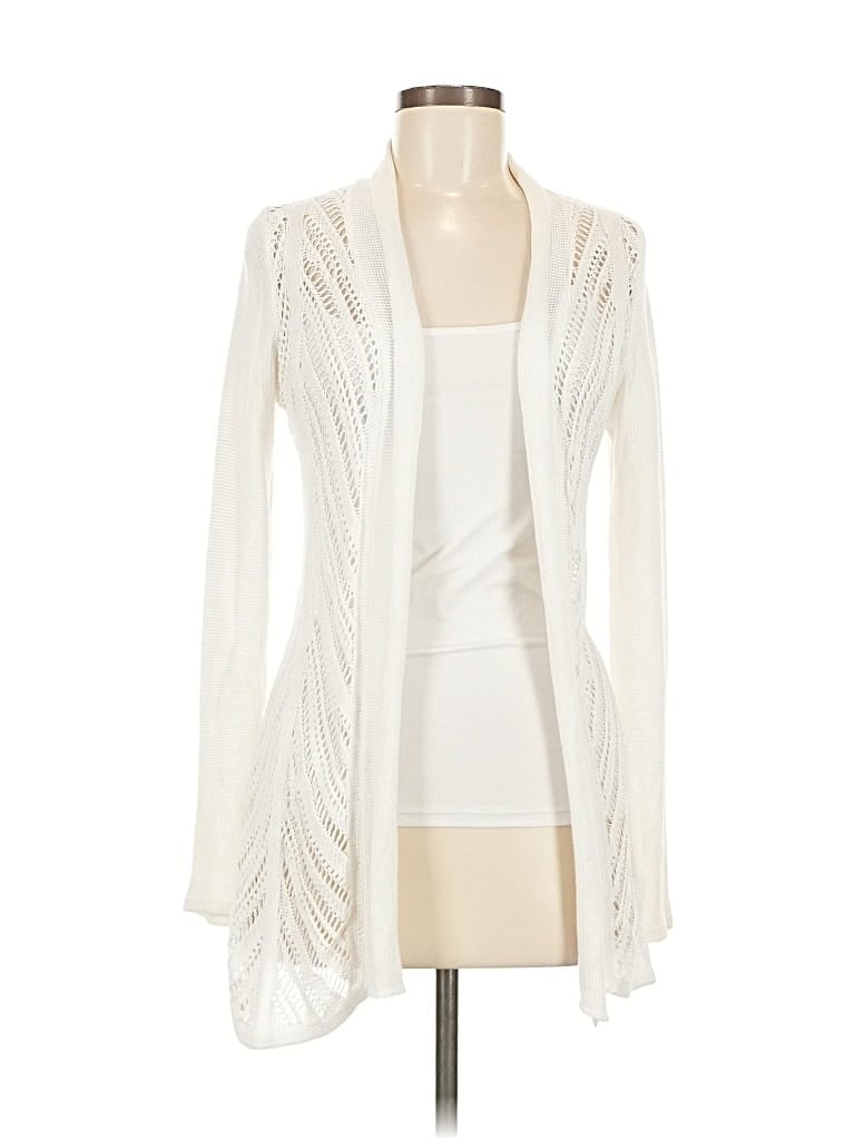 Pre-owned Belldini Cardigan Sweater In White