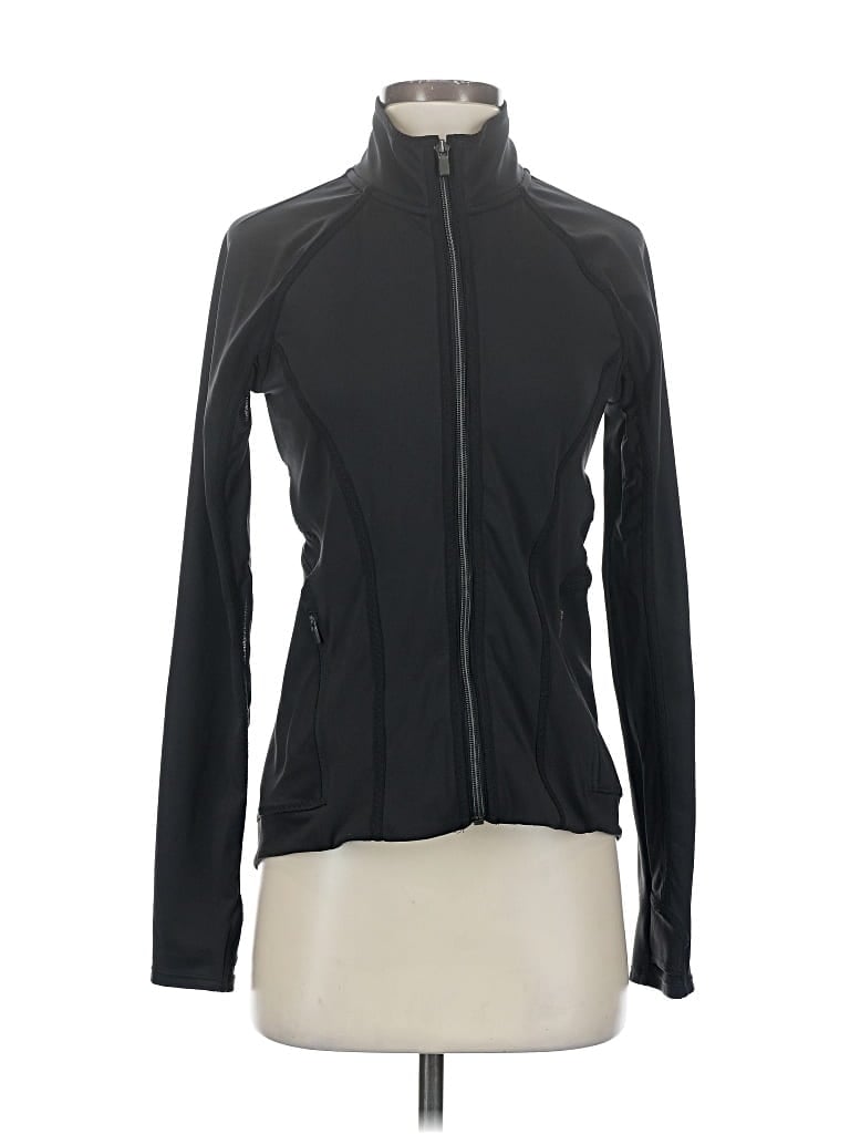 Pre-owned Athleta Track Jacket In Black