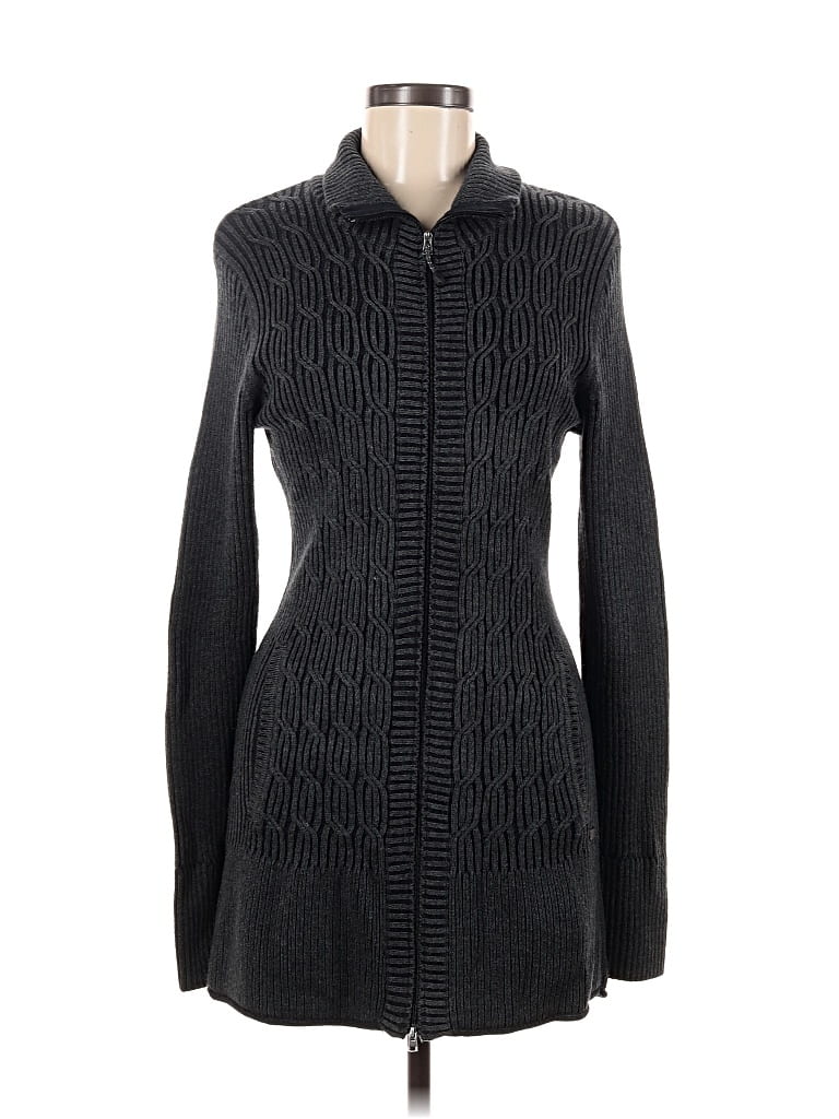 Pre-owned Eddie Bauer Cardigan Sweater In Black