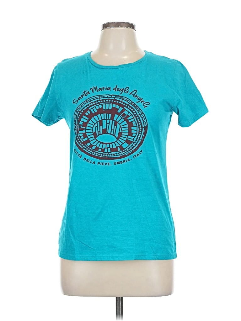 Pre-owned B&c Short Sleeve T-shirt In Blue