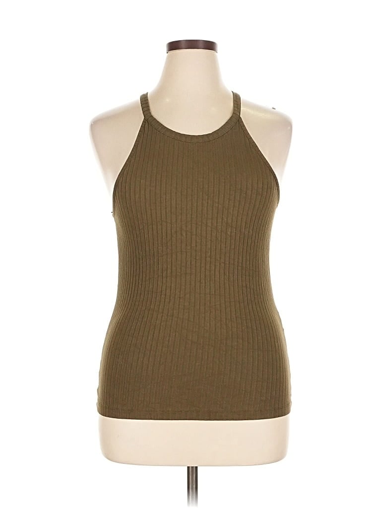 Pre-owned Vila Tank Top Brown Halter Neckline Tops