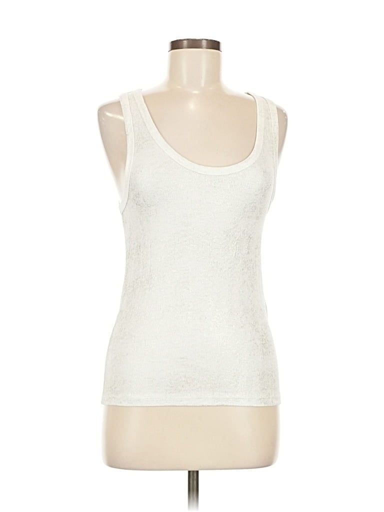 Pre-owned Zara Tank Top Ivory Strapless Neckline Tops In White