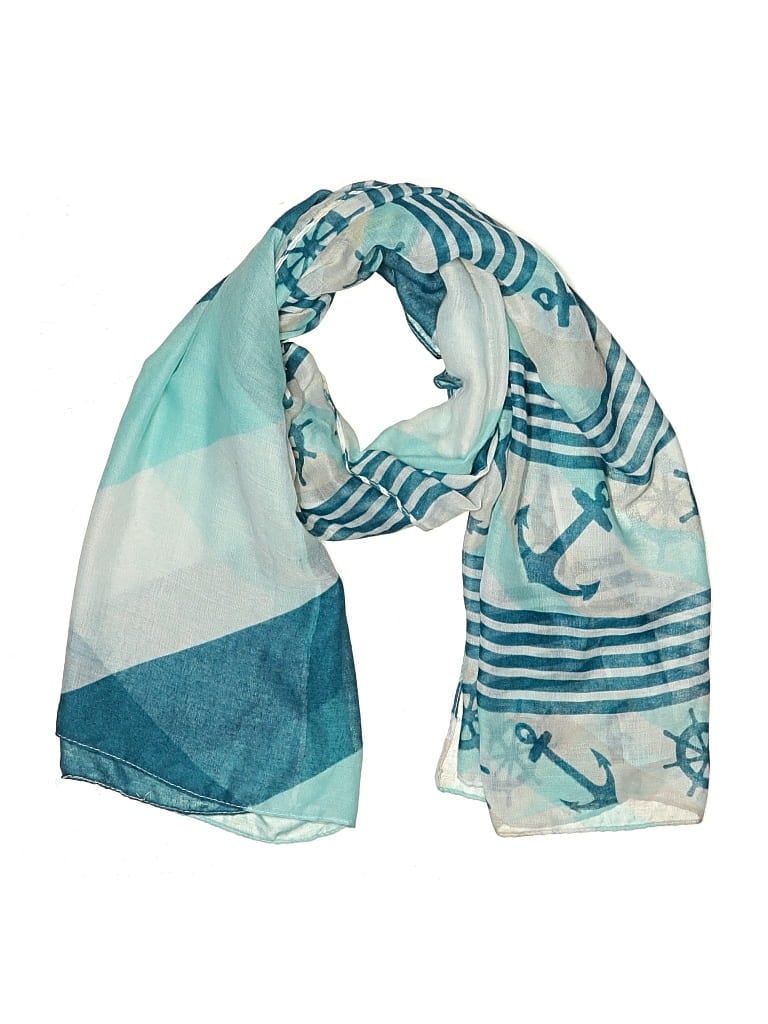 Pre-owned Assorted Brands Scarf In Blue