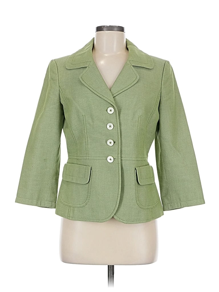 Pre-owned Ann Taylor Blazer Jacket In Green