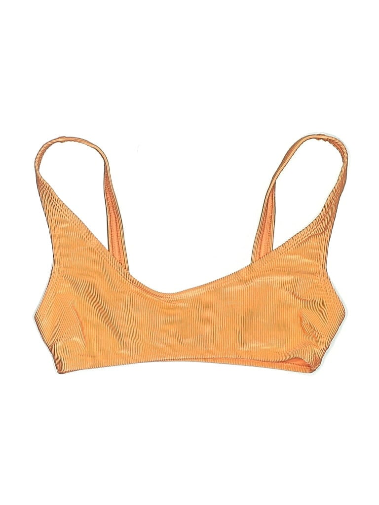 Pre-owned Asos Design Swimsuit Top Orange Swimwear