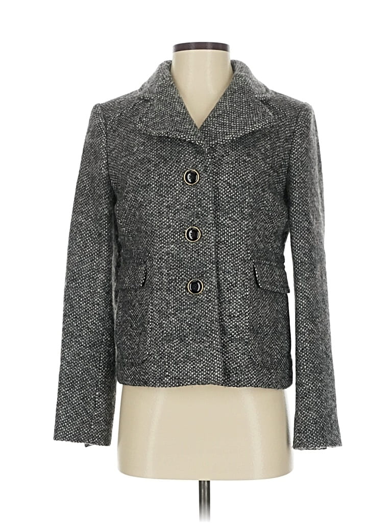 Pre-owned Banana Republic Wool Coat In Gray