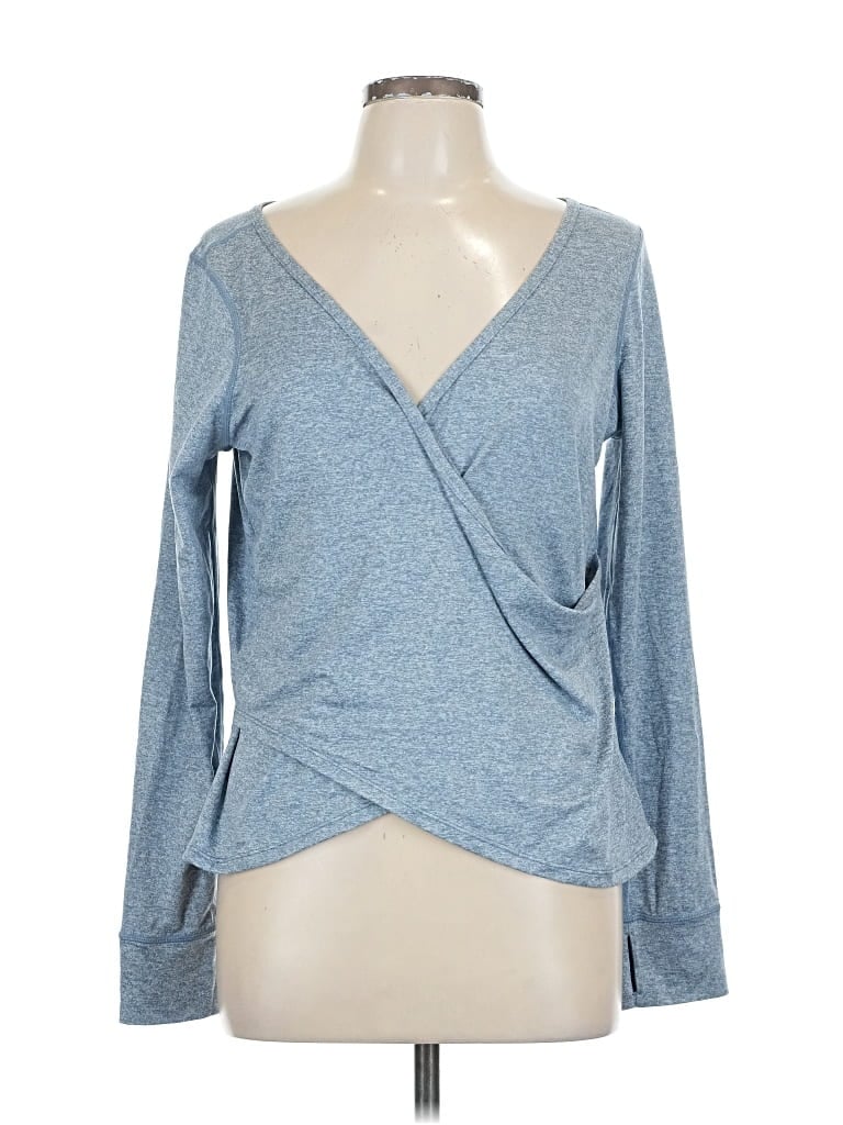 Pre-owned Zella Long Sleeve T-shirt In Blue