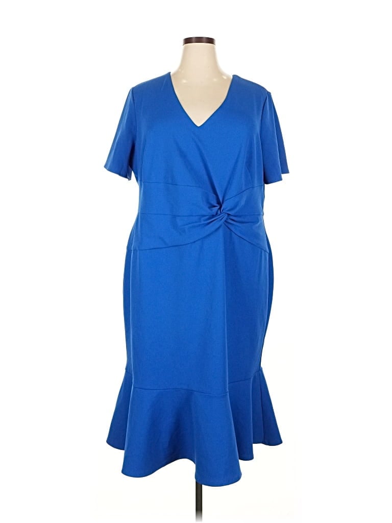 Pre-owned London Times Casual Dress In Blue