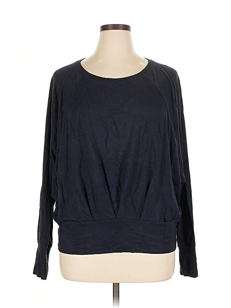 Pre-owned Express Long Sleeve Top Black Boatneck Tops