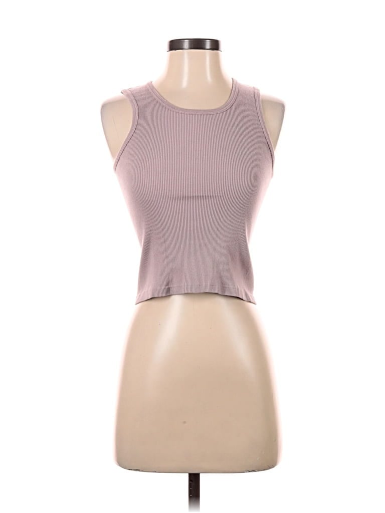 Pre-owned Brandy Melville Tank Top Gray Halter Neckline Tops