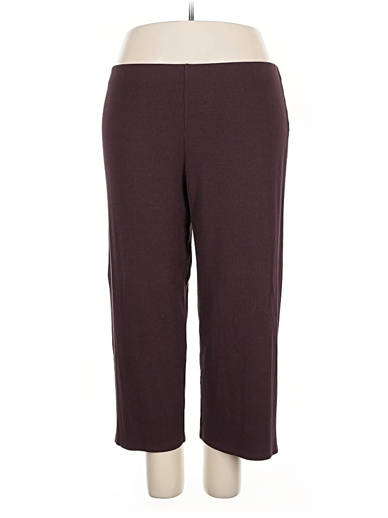 Pre-owned Eileen Fisher Casual Pants In Burgundy