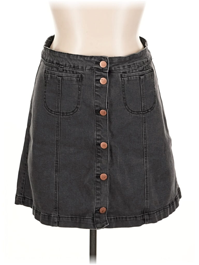 Pre-owned Junarose Denim Skirt In Gray