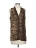 Vince Camuto 100% Polyester Animal Print Brown Sleeveless Blouse Size S - photo 1