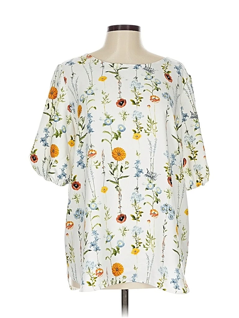 Remade Short Sleeve Blouse In White