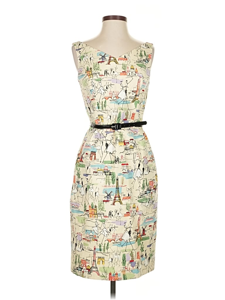 Pre-owned M David Meister Casual Dress In White