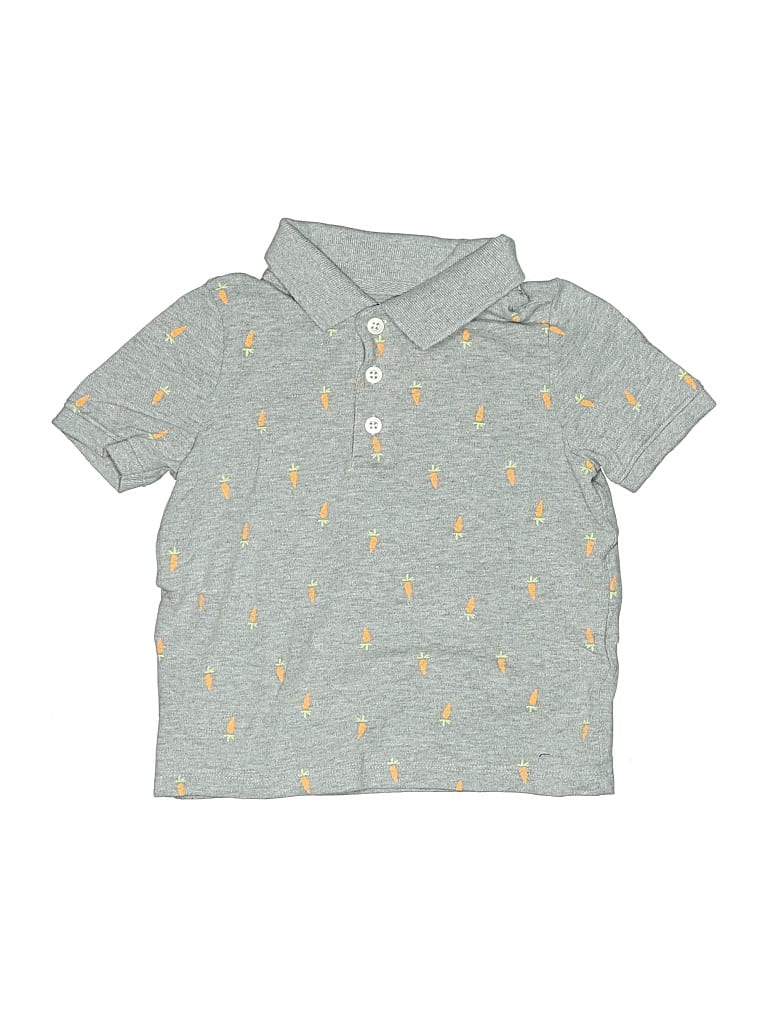 Pre-owned Gap Kids' Short Sleeve Button Down Shirt In Gray