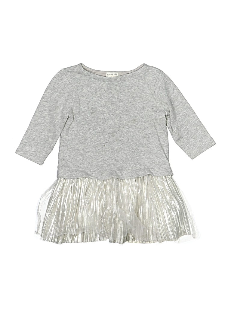 Pre-owned Crewcuts Outlet Kids' Dress In Silver