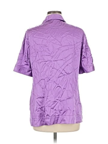 BCBGMAXAZRIA Short Sleeve Silk Top (view 2)