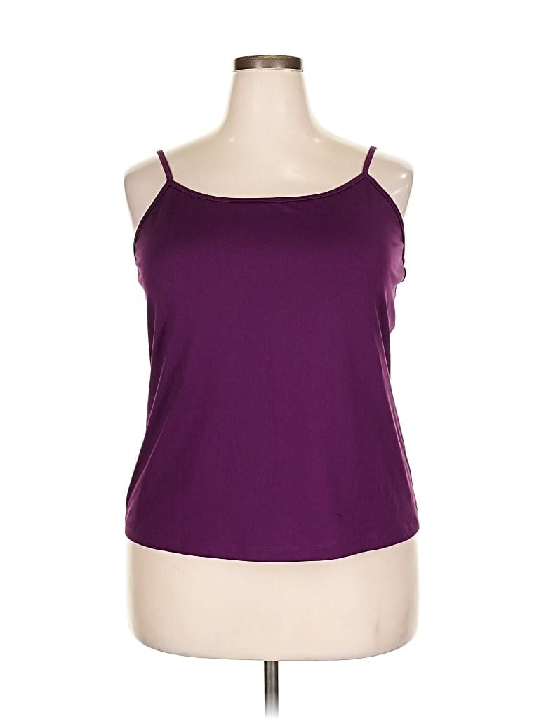 Pre-owned Lane Bryant Tank Top Purple Strapless Neckline Tops