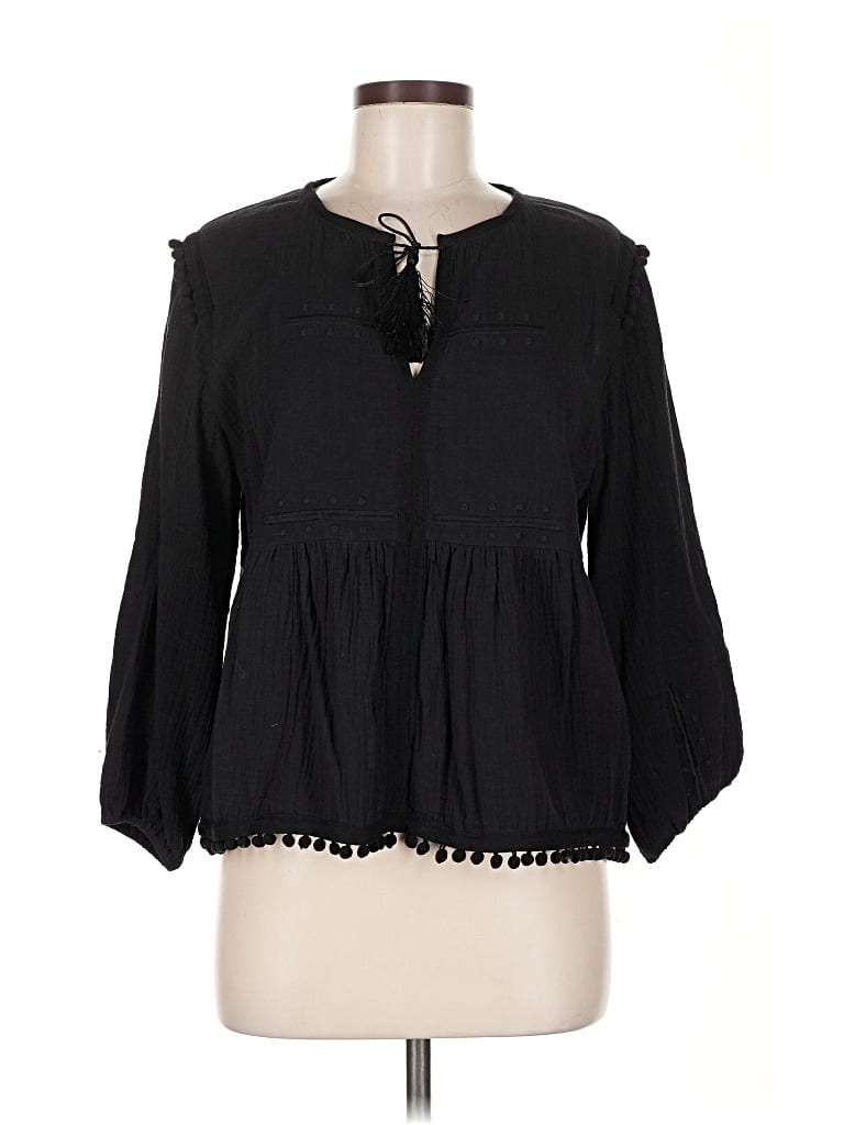 Pre-owned Ayr 3/4 Sleeve Blouse In Black