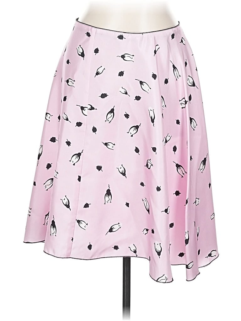 Pre-owned Nina Ricci Silk Skirt In Pink