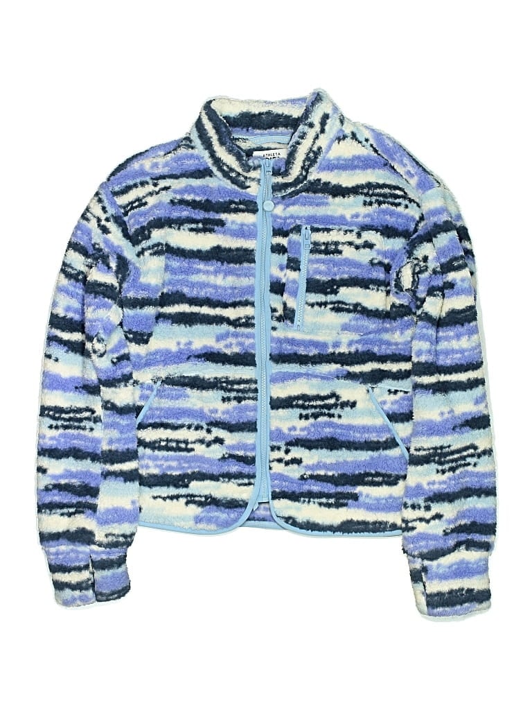 Pre-owned Athleta Girl Kids' Cardigan Sweater In Blue