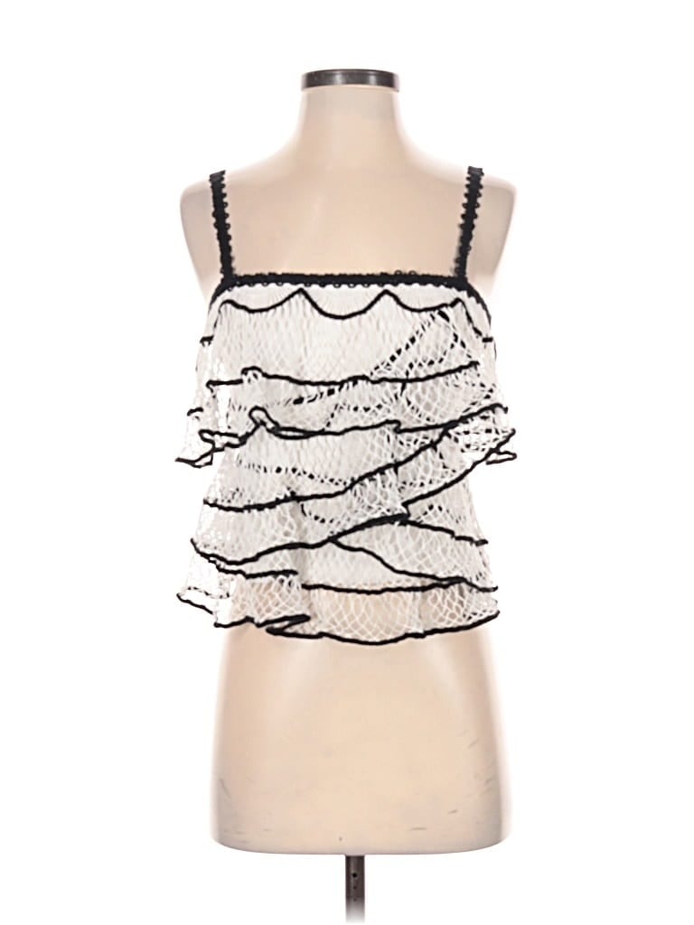 Pre-owned By Anthropologie Sleeveless Blouse In White