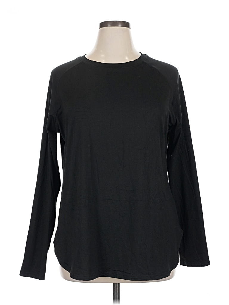 Pre-owned Unbranded Long Sleeve T-shirt In Black