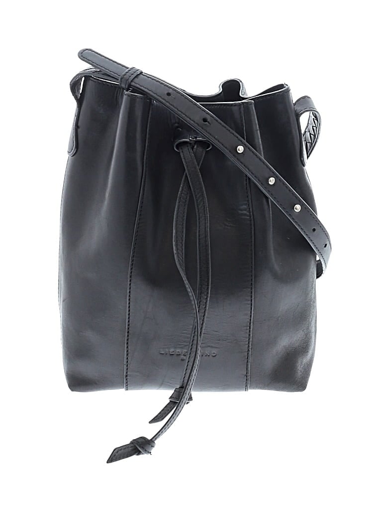 Pre-owned Liebeskind Berlin Leather Bucket Bag In Black