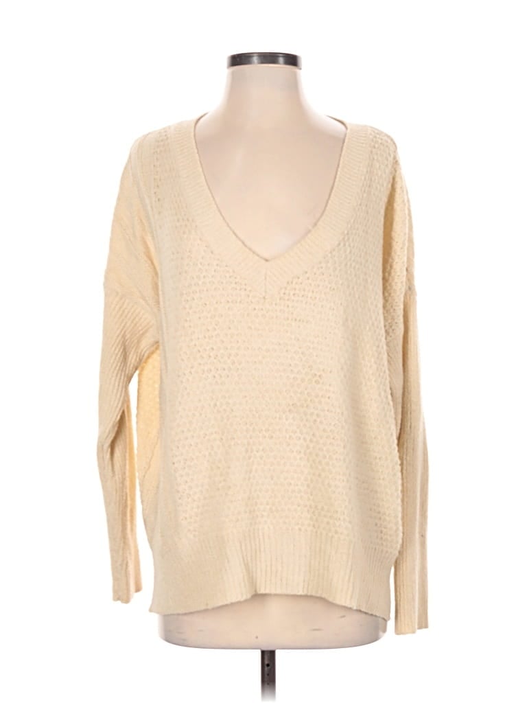 Pre-owned Azalea Pullover Sweater In White