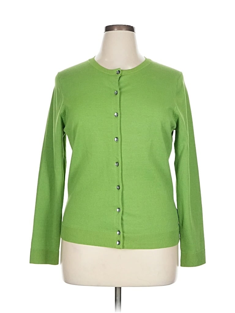 Pre-owned Charter Club Cardigan Sweater In Green
