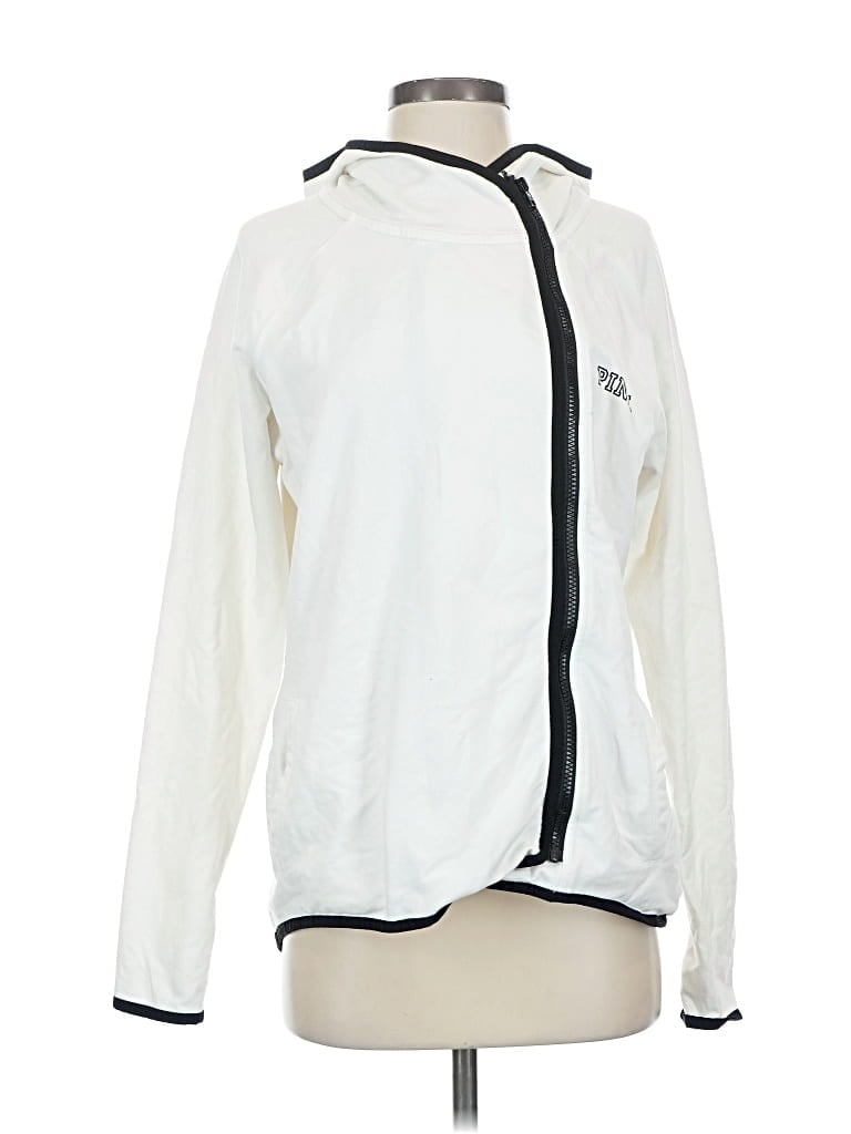 Pre-owned Victoria's Secret Pink Cardigan Sweater In White