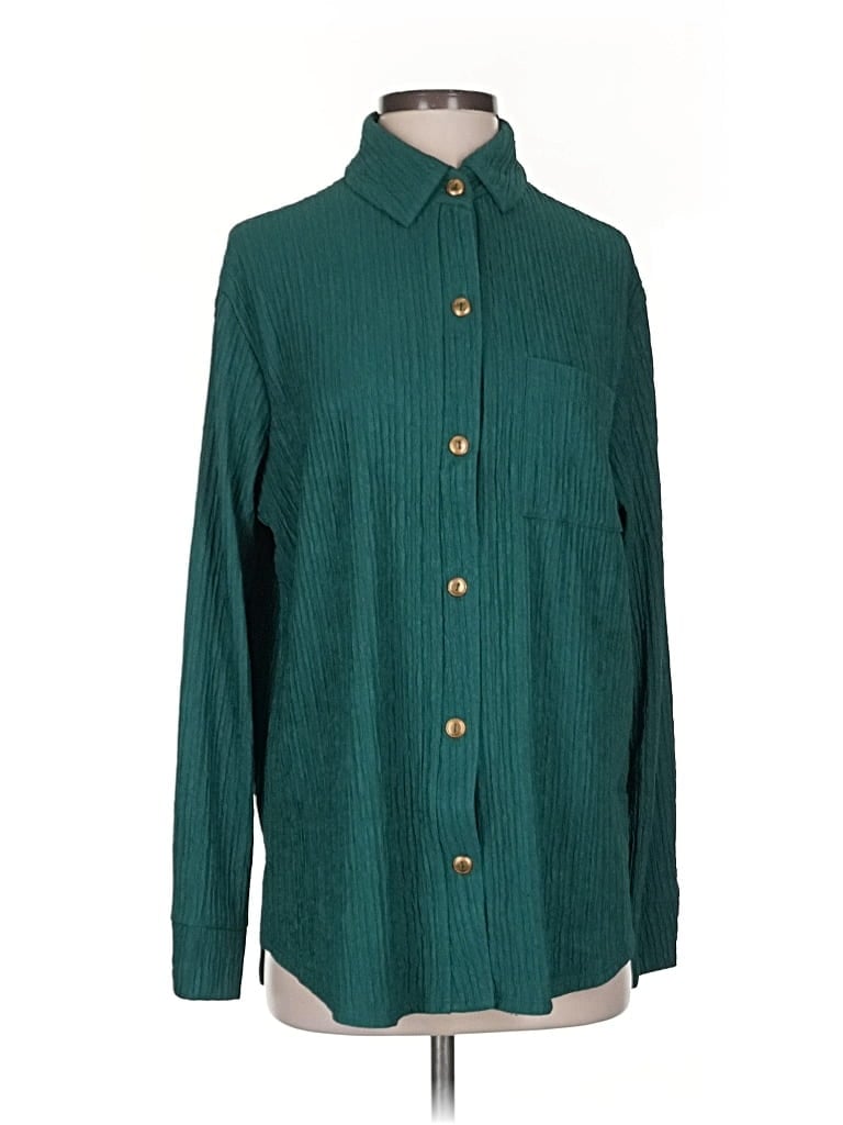 Pre-owned Like Love Long Sleeve Blouse In Blue