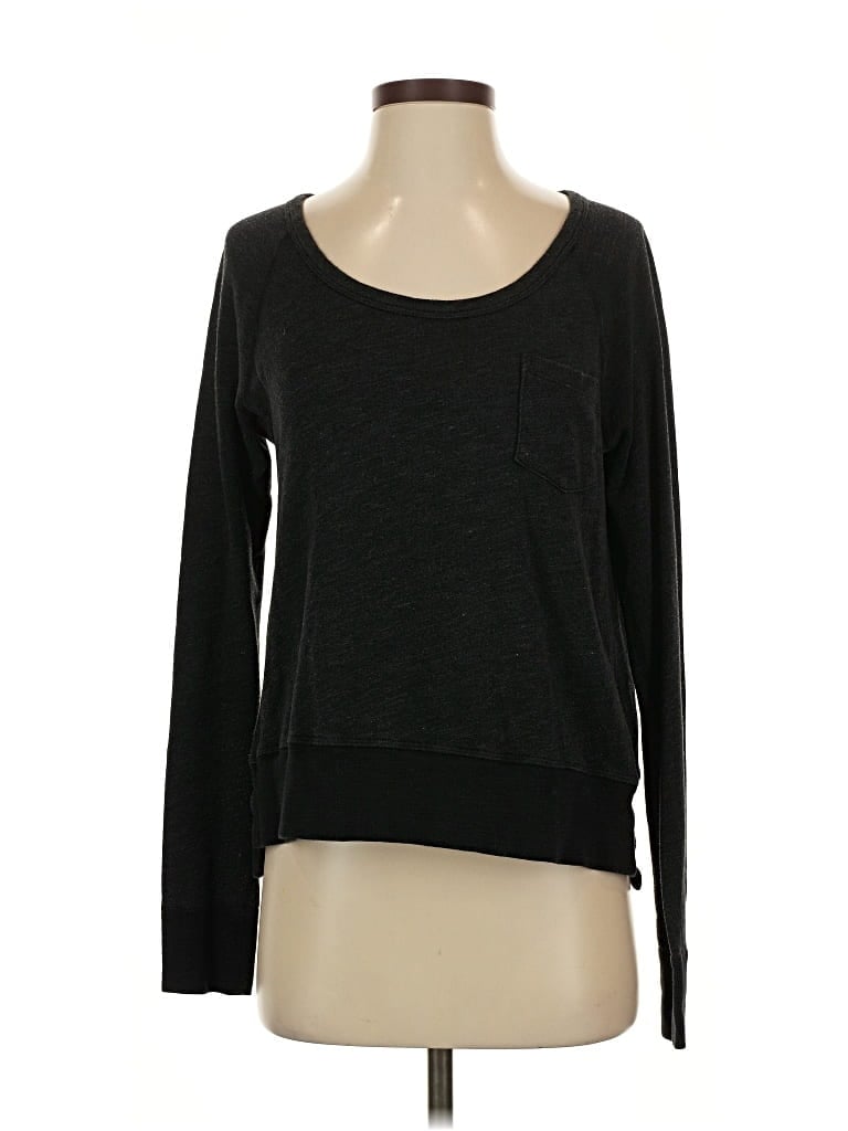 Pre-owned James Perse Pullover Sweater In Black