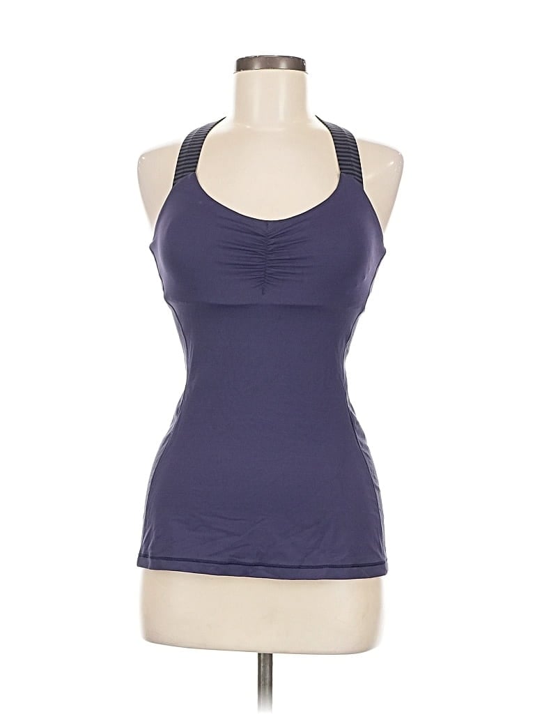 Pre-owned Lululemon Athletica Tank Top Purple Halter Neckline Tops