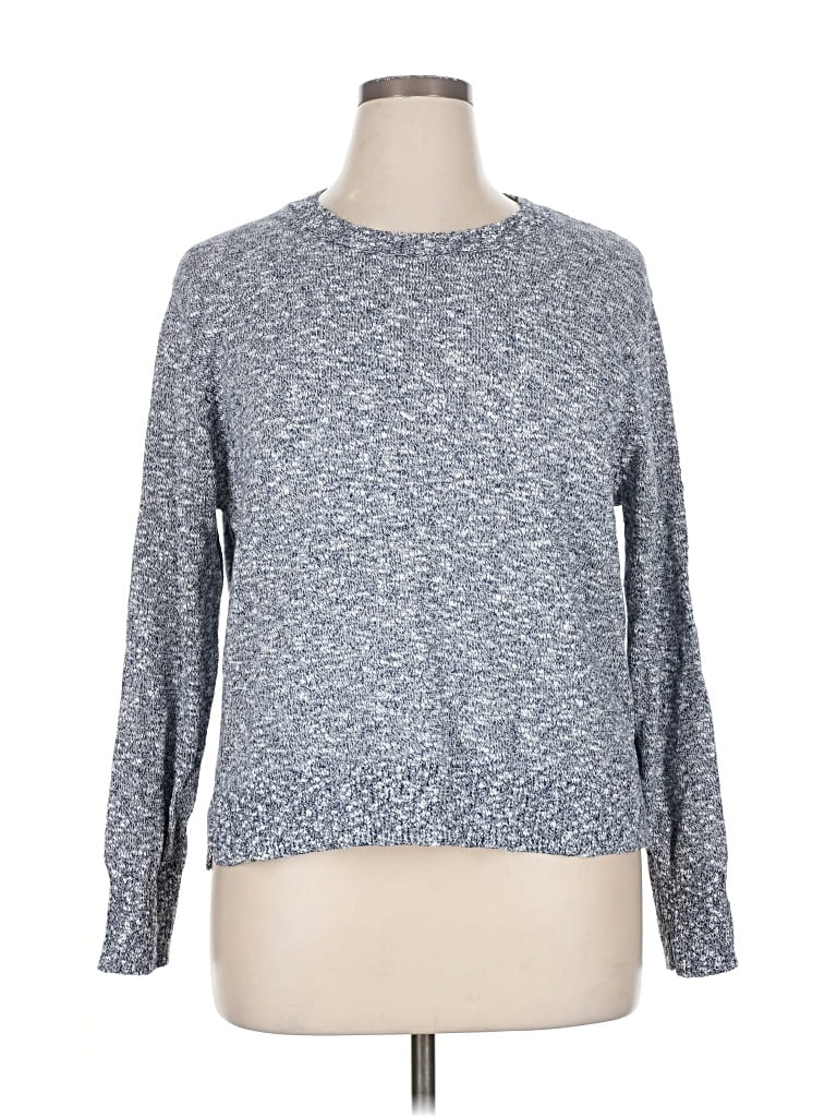 Pre-owned J.crew Factory Store Pullover Sweater In Blue