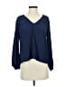 Ramy Brook 100% Polyester Blue Long Sleeve Blouse Size XS - photo 1