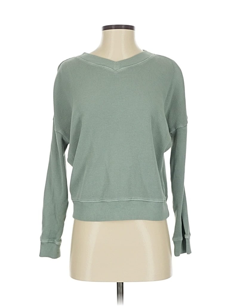 Pre-owned Madewell Pullover Sweater In Green